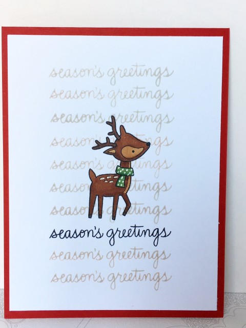 Christmas Card Deer brown