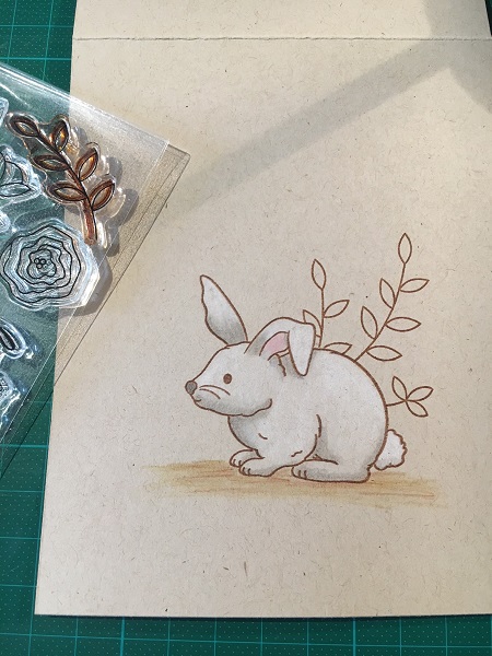 white Easter bunny in progress